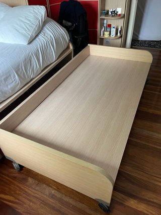 Cama nido doble madera y tela