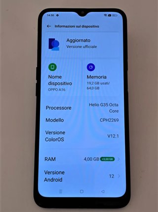 Oppo A16S 4GB RAM 64GB Storage