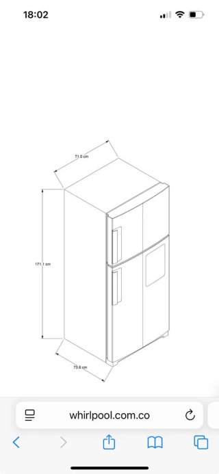 Nevera Whirlpool Acero Inoxidable