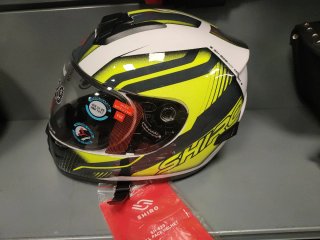 Casco Moto Infantil Blanco y Amarillo