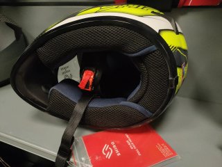 Casco Moto Infantil Blanco y Amarillo