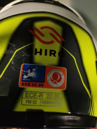 Casco Moto Infantil Blanco y Amarillo