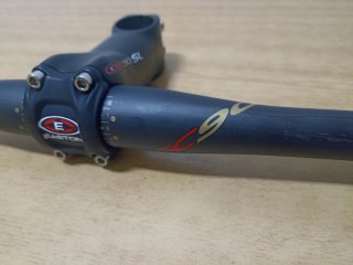 Nuevo carbono liso ud mate manillar y potencia