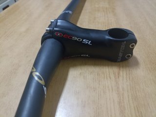 Nuevo carbono liso ud mate manillar y potencia