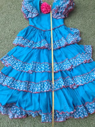 Vestido de flamenca niña 9 a 12 años