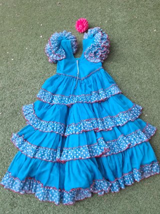 Vestido de flamenca niña 9 a 12 años