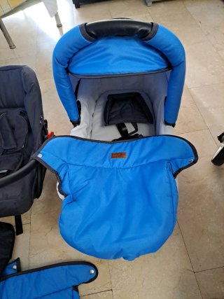 Carro bebé 3 en 1 azul