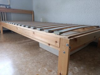 Estructura Cama Madera con Somier