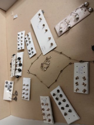 Lote de pendientes de plata