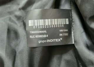 Chaqueta Zara Negra Talla XL
