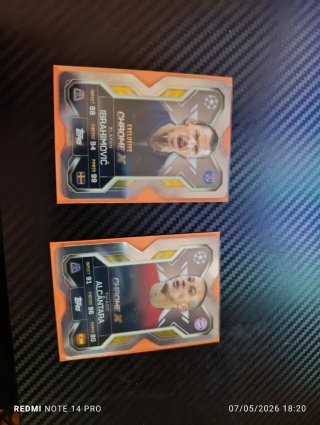 Oferta ! Cartas Fútbol Topps Chrome X Zlatan y Thi