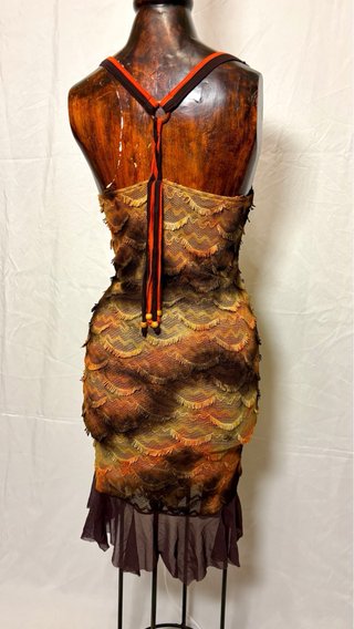 Vestido Mini Vintage Elitelle Paris Boho Talla S