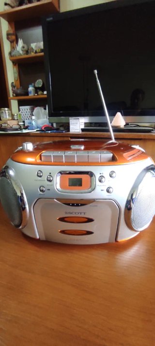 Equipo de música Scott compacto naranja/plata