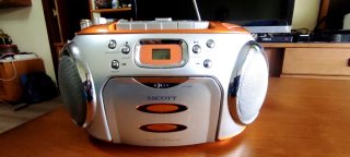 Equipo de música Scott compacto naranja/plata