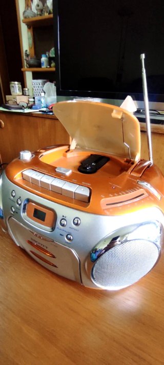 Equipo de música Scott compacto naranja/plata
