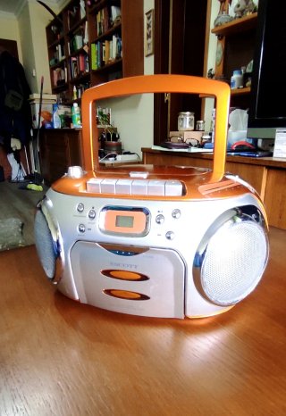 Equipo de música Scott compacto naranja/plata