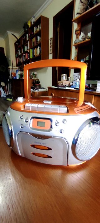 Equipo de música Scott compacto naranja/plata