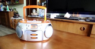 Equipo de música Scott compacto naranja/plata