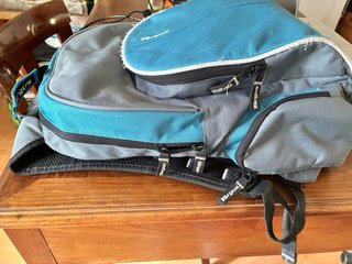 Mochila para portátil 15 azul y gris