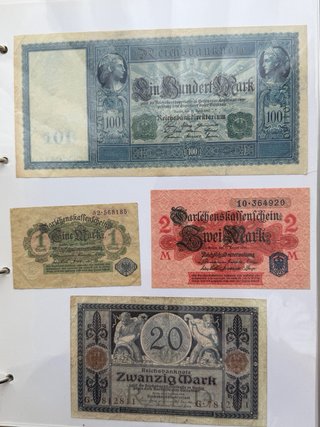 Colección de billetes de varios paises
