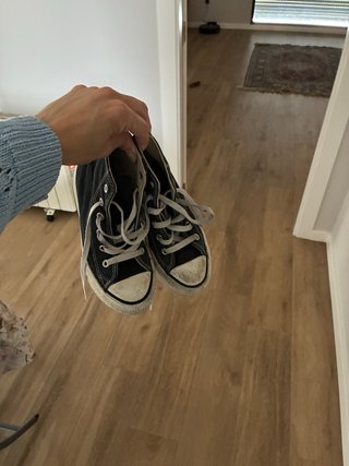 Converse plataforma negras talla 31