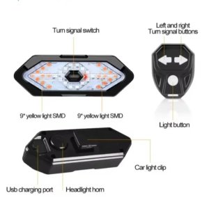 Intermitentes LED para Bici/Patinete con Mando