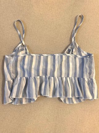 Top nudo rayas azul y blanco