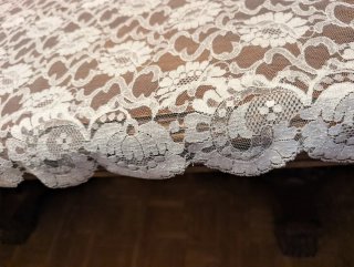 Mantilla antigua encaje blanco