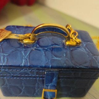 Bolso Maleci mini azul cocodrilo