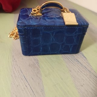 Bolso Maleci mini azul cocodrilo