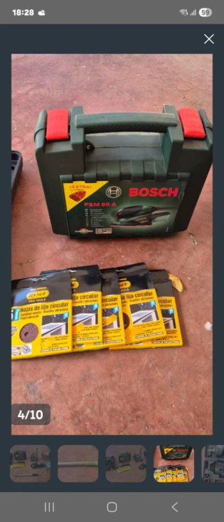 Lijadora Bosch PSM 80 A + Hojas Lija