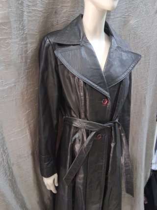 Trench donna vera pelle tg 44