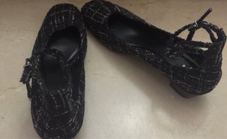 Bailarinas tweed con hebilla T.36