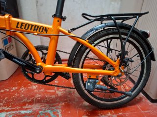 BICICLETA PLEGABLE NARANJA LEOTRON CN MEJORAS AÑAD