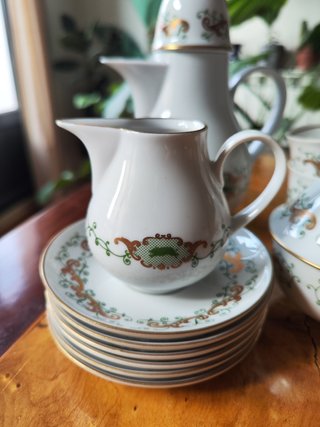 Juego café porcelana vintage GDR Alemania Oriental