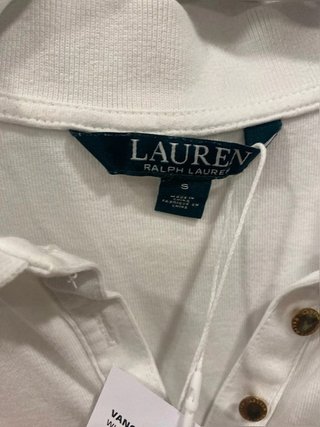 White Gold Crest Polo Shirt Lauren Ralph Lauren Preppy Old Money Slim Fit Vintage Quality Cotton