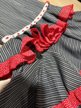 Falda flamenca niña rayas y volantes