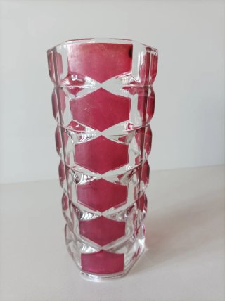 Jarrón de cristal francés con diseño