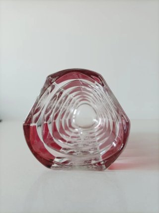 Jarrón de cristal francés con diseño
