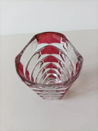 Jarrón de cristal francés con diseño