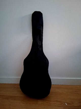 Guitarra Acústica Burdeos y Beige