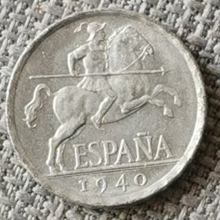 Monedas España 1940 y 1945