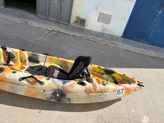 Kayak individual sit-on-top + remo + bolsa
