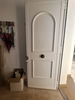 Puerta de entrada galvanizada
