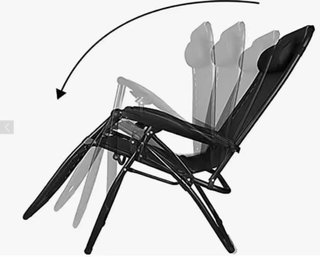 2 Sillas Plegables Negro Metal