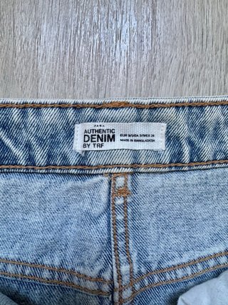Falda vaquera Zara Talla 38 Efecto Desgastado