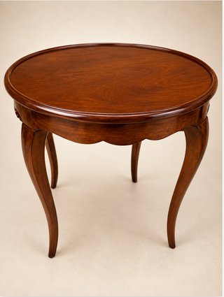 Mesa auxiliar redonda de madera