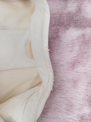 Cazadora polipiel crema talla M
