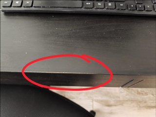 Escritorio IKEA MICKE negro 2 cajones