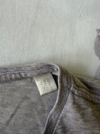 Camiseta Adidas Gris Logo Grande